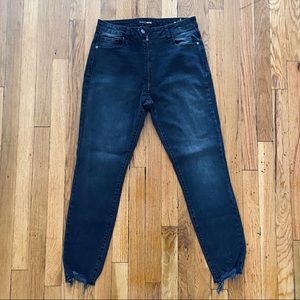High Rise Zip Front Jeans
